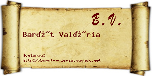 Barát Valéria névjegykártya
